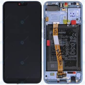 Huawei Honor 10 (COL-L29) Display module frontcover+lcd+digitizer+battery glacier grey 02351XAE