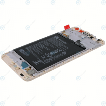 Huawei Y7 (TRT-L21) Display module frontcover+lcd+digitizer+battery gold 02351GEQ_image-6