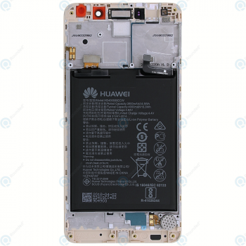 Huawei Y7 (TRT-L21) Display module frontcover+lcd+digitizer+battery gold 02351GEQ_image-9
