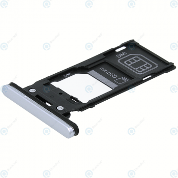 Sony Xperia XZ2 Dual (H8266, H8296) Sim tray + MicroSD tray silver 1311-3778