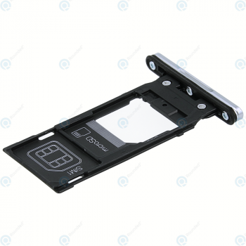 Sony Xperia XZ2 Dual (H8266, H8296) Sim tray + MicroSD tray silver 1311-3778_image-1