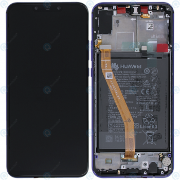 Huawei Nova 3 Display module frontcover+lcd+digitizer+battery iris purple 02352BTW