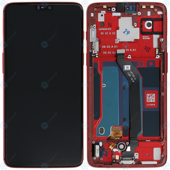 OnePlus 6 (A6000, A6003) Display unit complete (Service Pack) amber red 2011100036