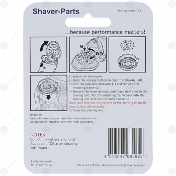Philips Replacement Shaving heads (3 pieces) HQ9_image-1