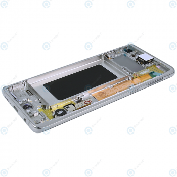 Samsung Galaxy S10 (SM-G973F) Display unit complete prism white GH82-18850B_image-3