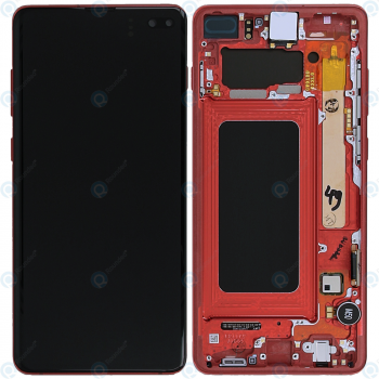 Samsung Galaxy S10 Plus (SM-G975F) Display unit complete cardinal red GH82-18849H
