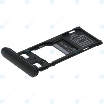 Sony Xperia 1 (J9110) Sim tray + MicroSD tray black 1319-0251