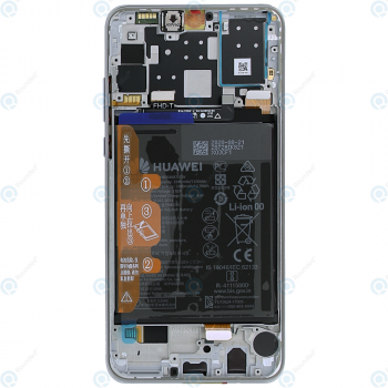 Huawei P30 Lite New Edition (MAR-L21BX) Display module front cover + LCD + digitizer + battery pearl white 02352PJN_image-6