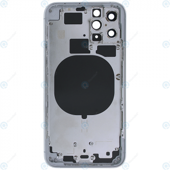 Battery cover incl. frame (without logo) matte silver for iPhone 11 Pro_image-1