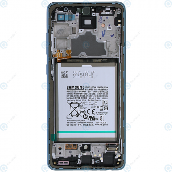 Samsung Galaxy A72 (SM-A725F SM-A726B) Display unit complete awesome blue GH82-25542B GH82-25541B_image-2