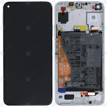 Huawei Honor 20 (YAL-AL00 YAL-L21) Nova 5T (YAL-L61) Display module front cover + LCD + digitizer + battery icelandic white 02352TPC