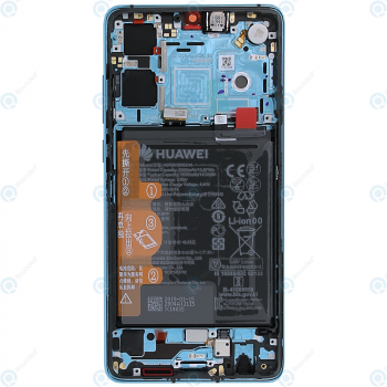 Huawei P30 (ELE-L09 ELE-L29) Display module frontcover+lcd+digitizer+battery aurora blue 02352NLN_image-6