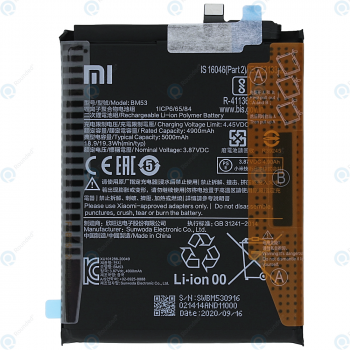 Xiaomi Mi 10T 5G (M2007J3SY) Mi 10T Pro 5G (M2007J3SG) Battery BM53 5000mAh 46020000355Z