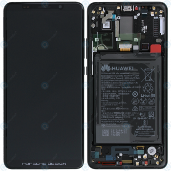 Huawei Mate 10 Pro (BLA-L09, BLA-L29) Display module front cover + LCD + digitizer + battery (Porsche Design version) black 02351RVP