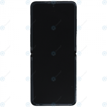 Samsung Galaxy Z Flip (SM-F700F) Display unit complete mirror black (WITHOUT CAMERA) GH82-27351A_image-1