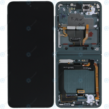 Samsung Galaxy Z Flip3 (SM-F711B) Display unit complete green (WITHOUT CAMERA) GH82-27243C