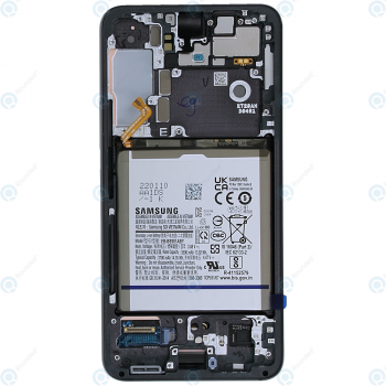 Samsung Galaxy S22 (SM-S901B) Display module front cover + LCD + digitizer + battery phantom black GH82-27518A_image-2