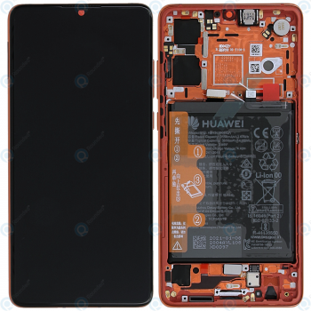 Huawei P30 Lite New Edition (MAR-L21BX) Display module front cover + LCD + digitizer + battery amber sunrise 02354HRG