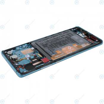 Huawei P30 Pro (VOG-L09 VOG-L29), P30 Pro New Edition (VOG-L29D) Display module front cover + LCD + digitizer + battery (REFURBISHED) aurora blue 02353FUS_image-4