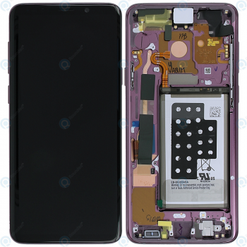 Samsung Galaxy S9 Plus (SM-G965F) Display module front cover + LCD + digitizer + battery lilac purple GH82-15977B