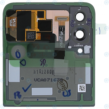 Samsung Galaxy Z Flip4 (SM-F721B) Battery cover top + outer LCD display blue GH97-27947D_image-1