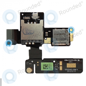 HTC One V SimcardSDcard reader module, SimcardSDcard lezer module Zwart onderdeel 50H20462-09M-A