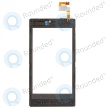 Nokia Lumia 520 digitizer, touch screen with front housing (black)