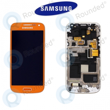 Samsung Galaxy S4 Mini (I9195) Display unit complete orange (GH97-14766H)