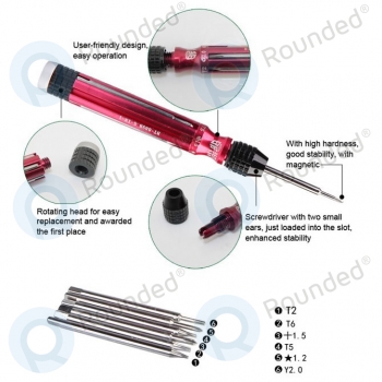 Best BST-889B Screwdriver 6in1 red  image-2