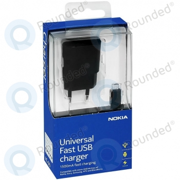 Nokia USB Power adapter AC-60E 1500mAh incl. USB data cable black 02737X3 02737X3 image-2
