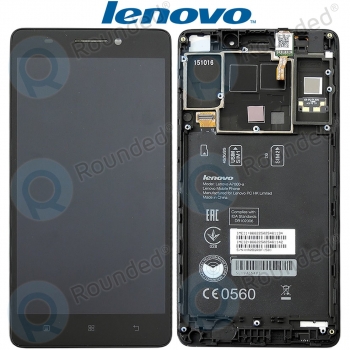 Lenovo A7000 Display module frontcover+lcd+digitizer black