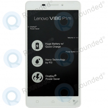 Lenovo Vibe P1m Display module frontcover+lcd+digitizer white
