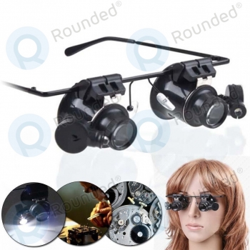 Multiple 20x Magnifier Eye glassess for smartphone, smartwatch repair with LED light Magnifier   image-7