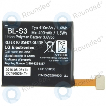LG G Watch R W110, Watch Urbane W150 Battery BL-S3 410mAh EAC62618501