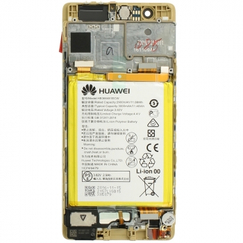 Huawei P9 Display module frontcover+lcd+digitizer + Battery gold 02350SHB 02350SHB image-2