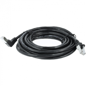 FTP CAT6 network cable 5 meter Type: S/FTP CAT6. Wires: AWG 27/7. Connector 1: RJ45 Male. Connector 2: RJ45 Male. Length: 5 meter. Color: Black. Halogen free: No. Extra: 1x right angle.  image-2