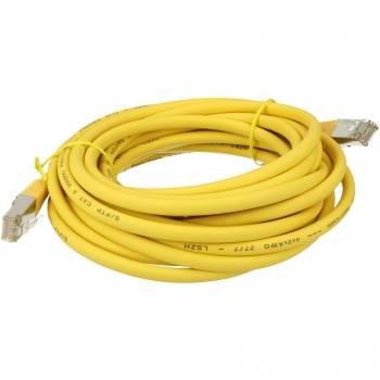 FTP CAT6 network cable 5 meter Type: S/FTP CAT6. Wires: AWG 27/7. Connector 1: RJ45 Male. Connector 2: RJ45 Male. Length: 5 meter. Color: Yellow. Halogen free: Yes.  image-1