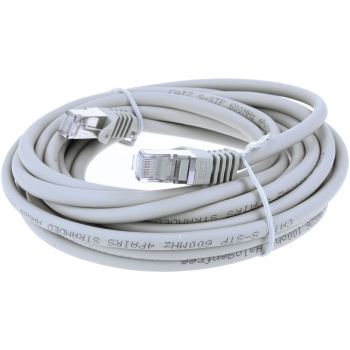 FTP CAT7 network cable 5 meter Type: S/FTP CAT7. Wires: AWG 26. Connector 1: RJ45 Male. Connector 2: RJ45 Male. Length: 5 meter. Color: Grey. Halogen free: Yes.  image-1