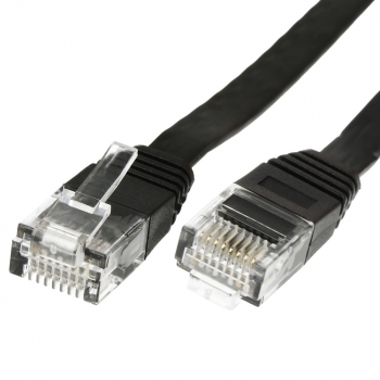 UTP CAT6 network cable 0.25 meter Type: U/UTP CAT6. Connector 1: RJ45 Male. Connector 2: RJ45 Male. Length: 0.25 meter. Color: Black. Halogen free: No. Extra: Slim flat cable.