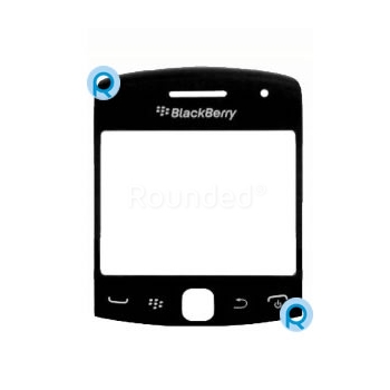 BlackBerry 9360 Curve Display Window Glass Black