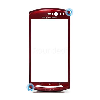 Sony Ericsson MT11i Xperia Neo V front cover, frame voorkant rood onderdeel 1239-7152