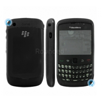 BlackBerry 8520 Curve complete housing, full housing black spare part HOUSE