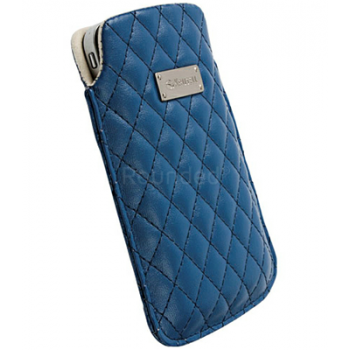Krusell Avenyn Luxurious Leather Pouch Size XXL Blue