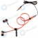 rounded fly zipper stereo headset orange-black