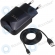 HTC Travel adapter TC P900 1.6A incl. microUSB data cable DC M600 black