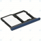 LG Q7 (MLQ610) Sim tray + MicroSD tray blue ABN75618303
