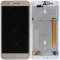 Wiko U Pulse Lite Display module frontcover+lcd+digitizer gold white S101-AH1070-000