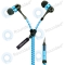 Rounded fly-zipper stereo headset natural black/blue ULTRA plus 3.5MM