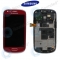 Samsung Galaxy S3 Mini (I8190) Display unit complete red