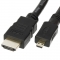 HDMI cable 1 meter Version: 1.4 HighSpeed with Ethernet. Connector types: HDMI A Male to Micro HDMI D Male. AWG number: 34. Length: 1 meter. Color: Black.